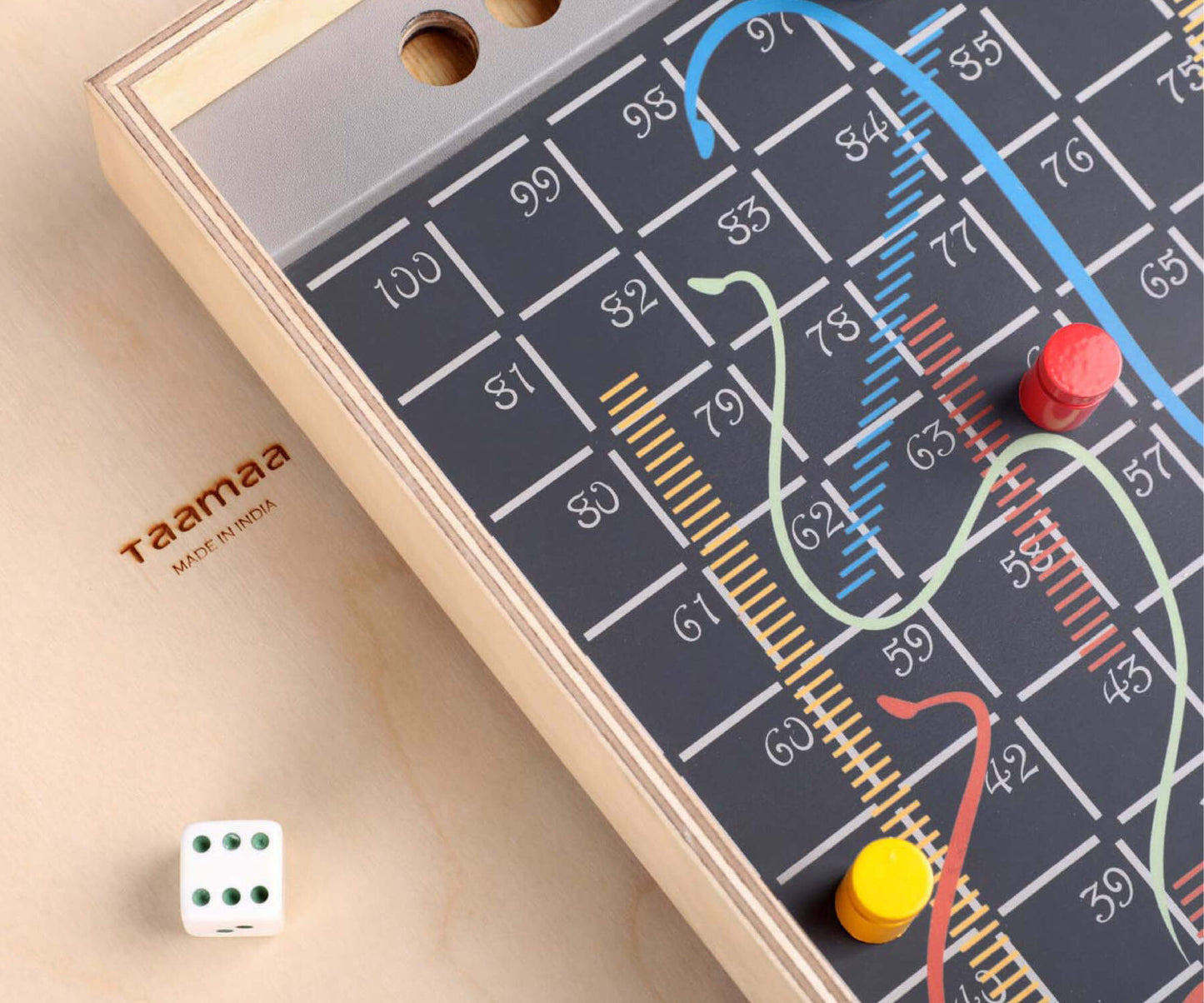 Buy Wooden Snakes and Ladders Prisma - Home Decor Gift - Taamaa