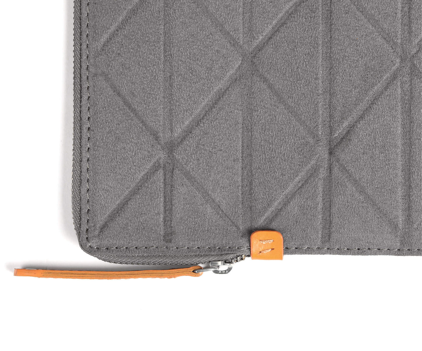 Buy Trigon Large Grey Sleeve Bag - Faux Suede with Leather-Edged Pocket - Taamaa